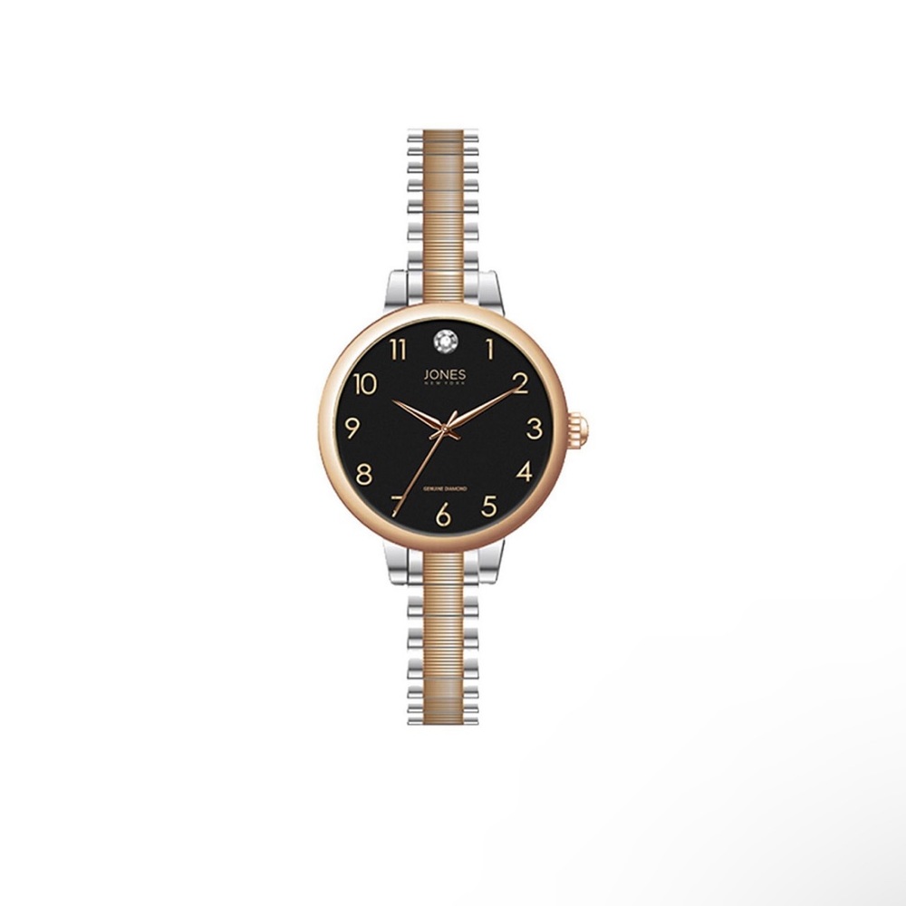 Jones New York two tone adjustable stretchy watch